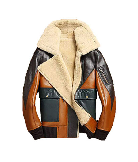 Sheepskin Shearling Bomber Leather Jacket