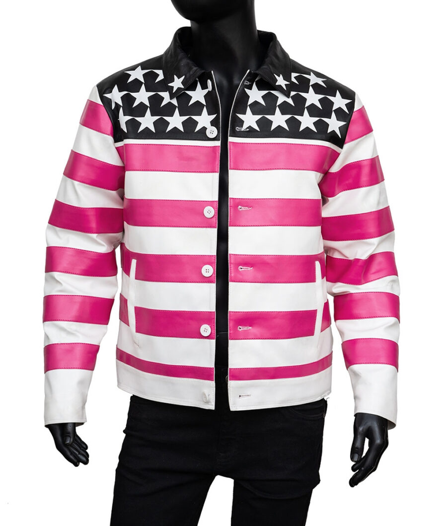 The Pink Tape Lil Uzi Vert American Flag Jacket