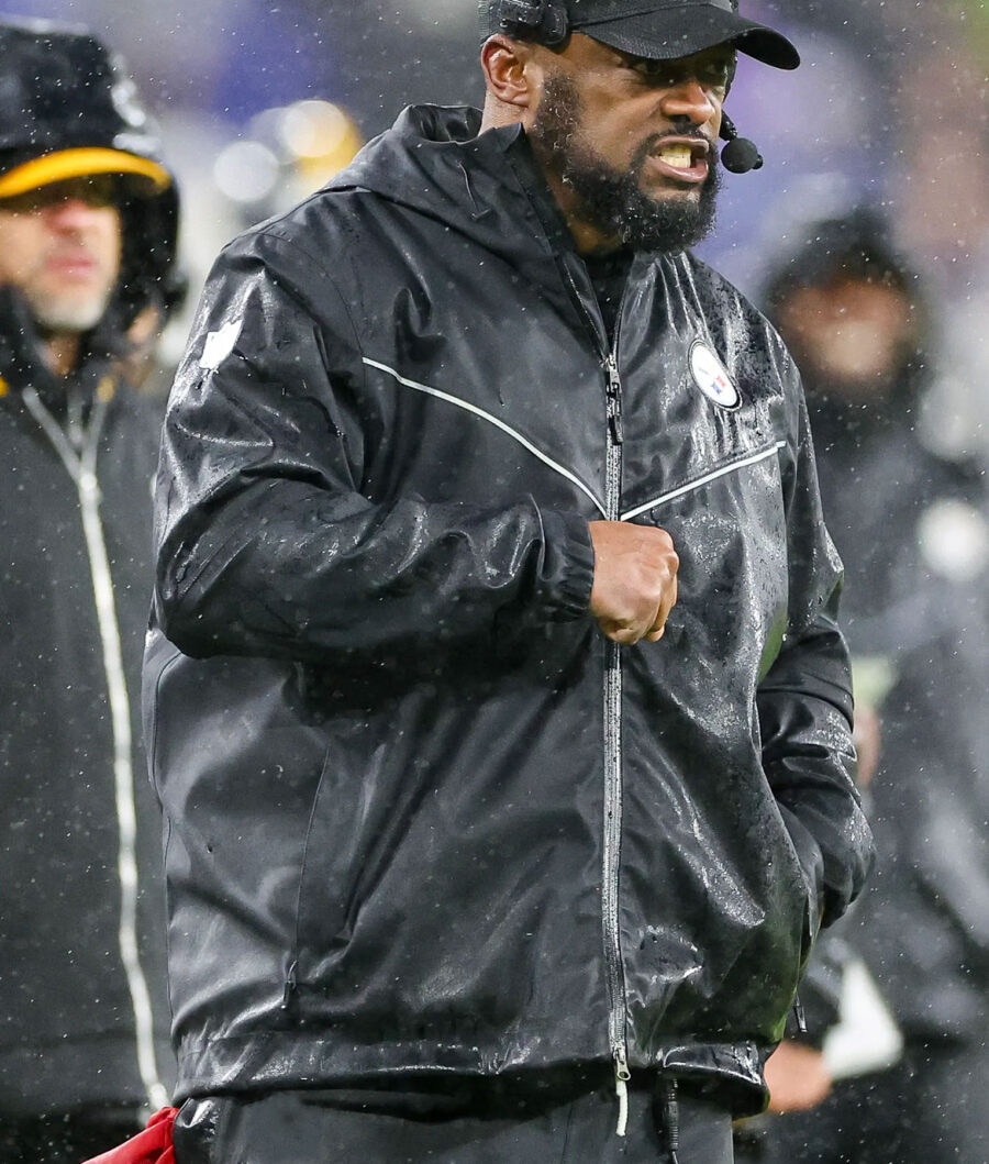 Mike Tomlin Pittsburgh Steelers Black Hooded Jacket-2