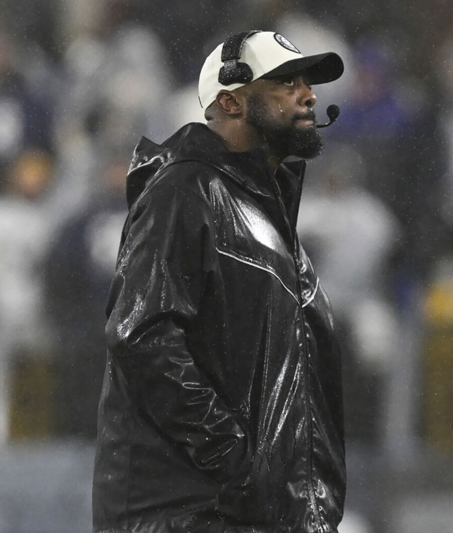 Mike Tomlin Pittsburgh Steelers Black Hooded Jacket-5