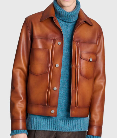 Mike Epps: Ready to Sell Out Brown Leather Jacket-1