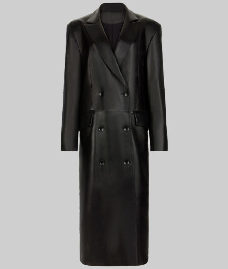 TIME100 Summit 2024 Selena Gomez Black Leather Coat-1