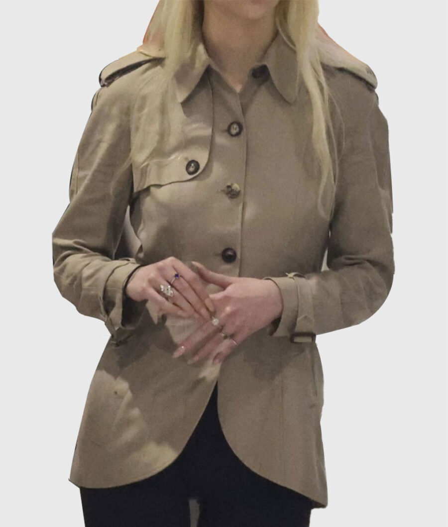 Anya Taylor-Joy Airport Style Cotton Jacket-2