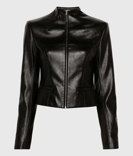 Camila Cabello Black Leather Cropped Jacket-4