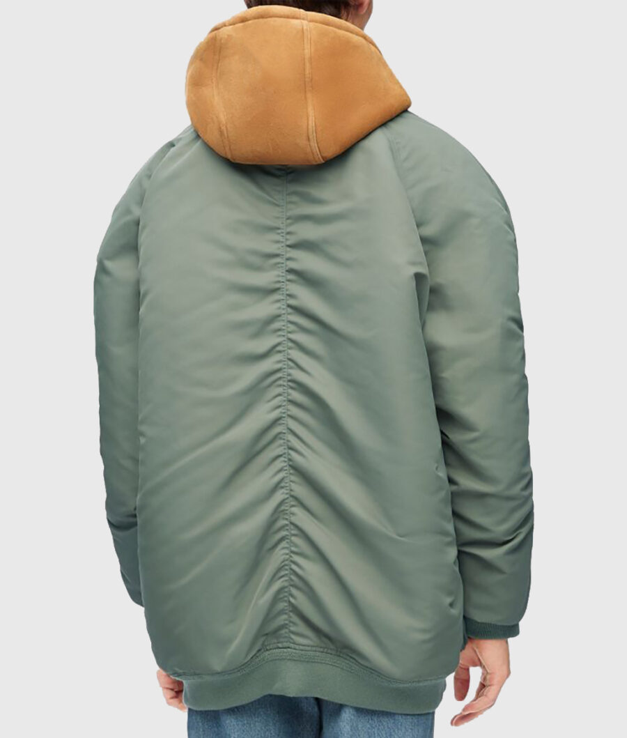 Shawn Mendes Green Hooded Bomber Jacket-1