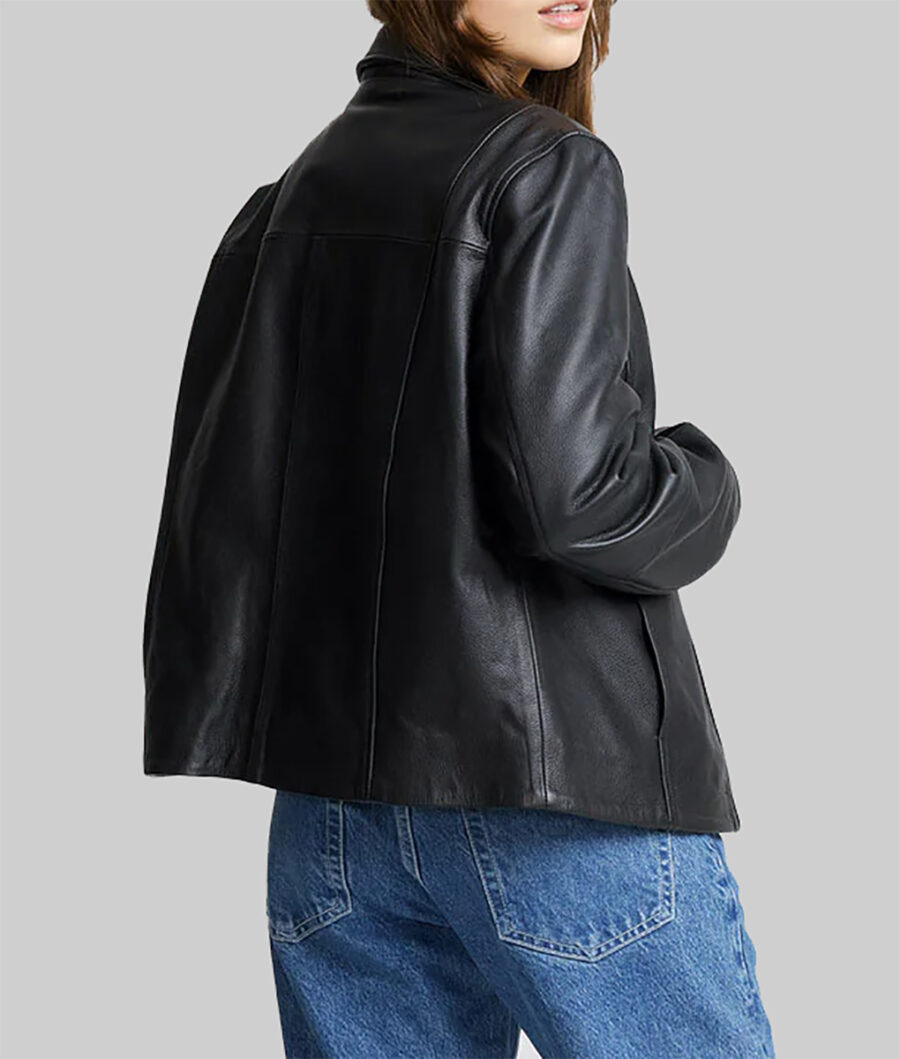 Ashley Benson LA Game Black Leather Jacket-2