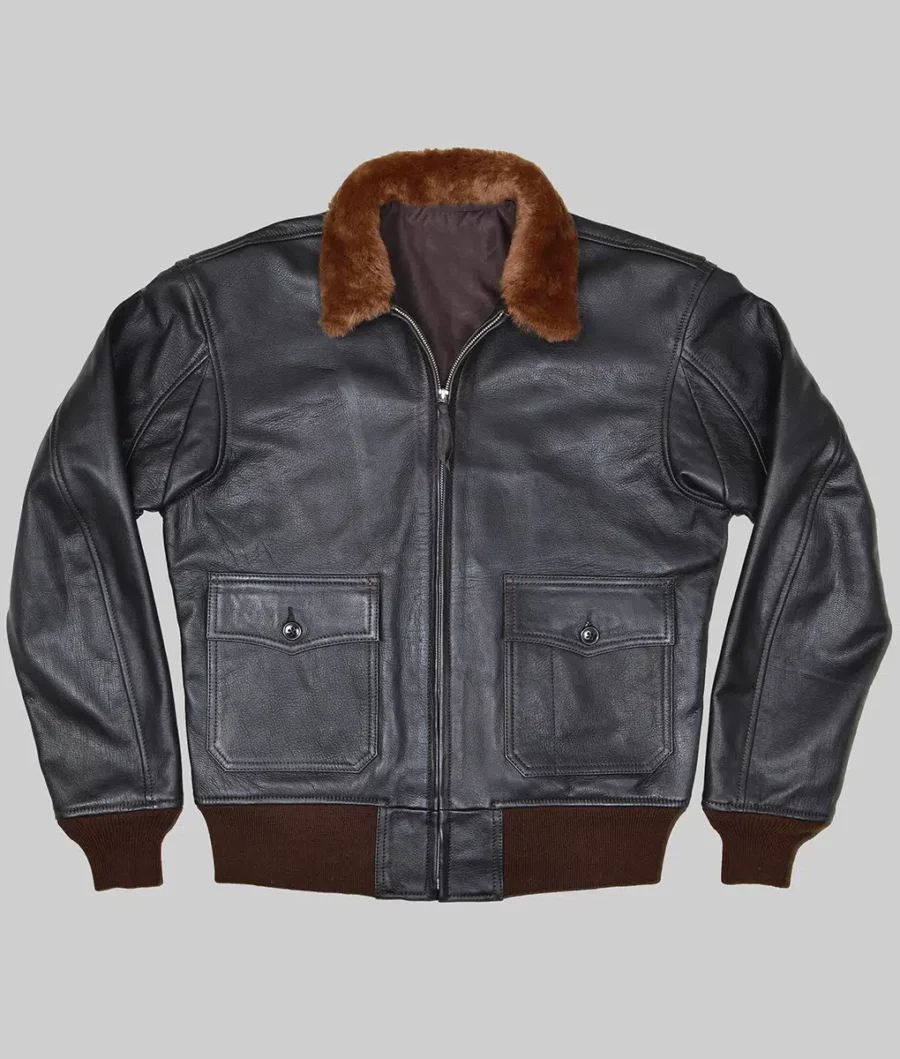 David Beckham G-1 Black Leather Flight Jacket-3
