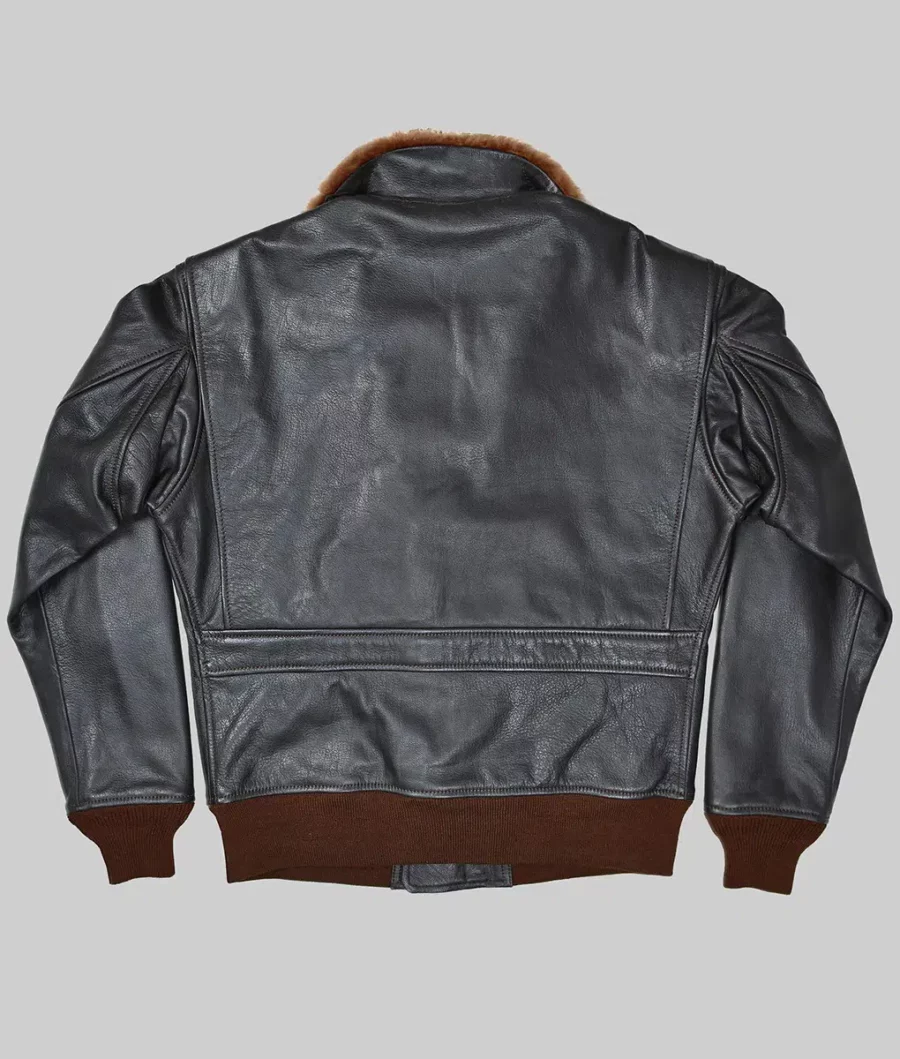 David Beckham G-1 Black Leather Flight Jacket-1