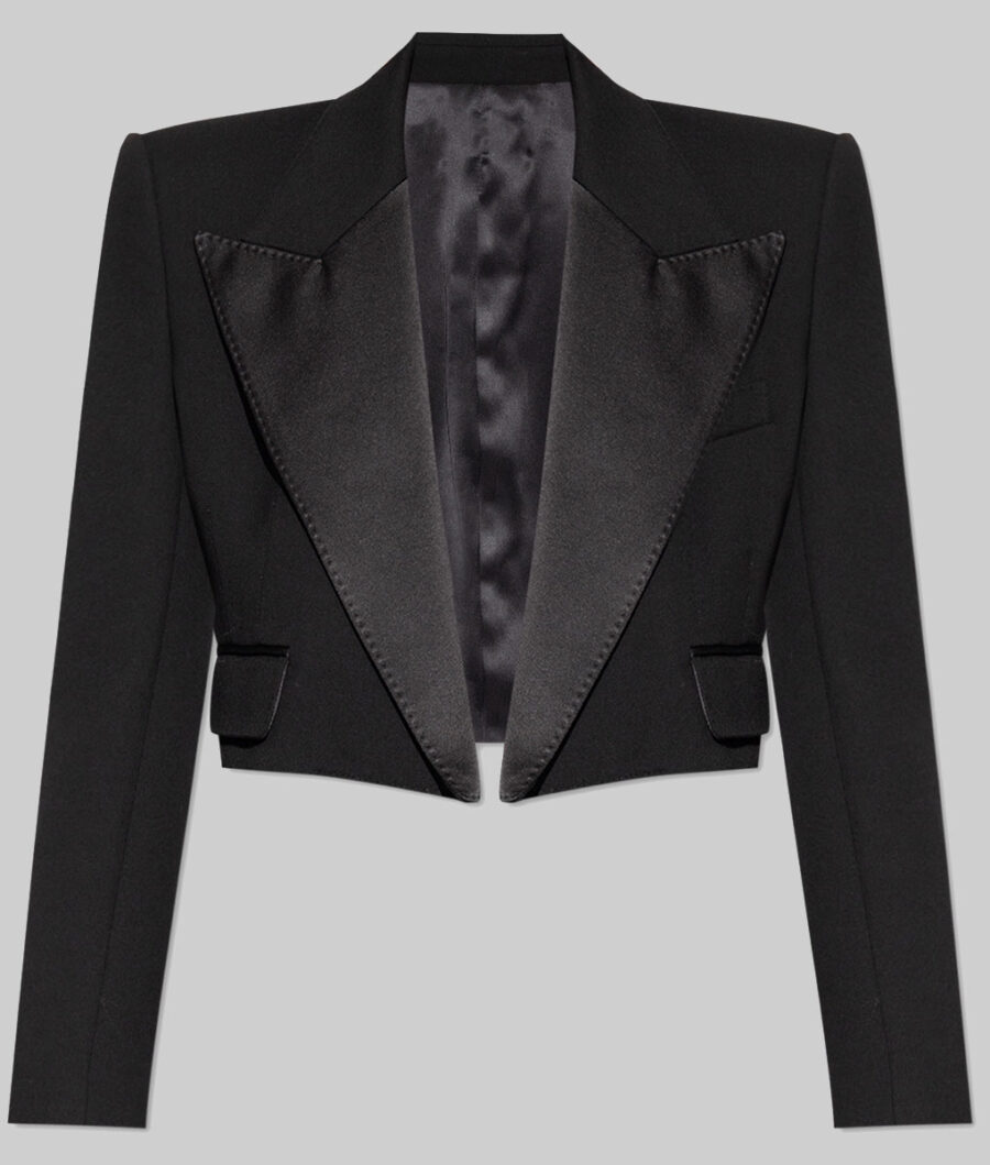 Cannes 2024 Victoria Justice Black Cropped Jacket-2